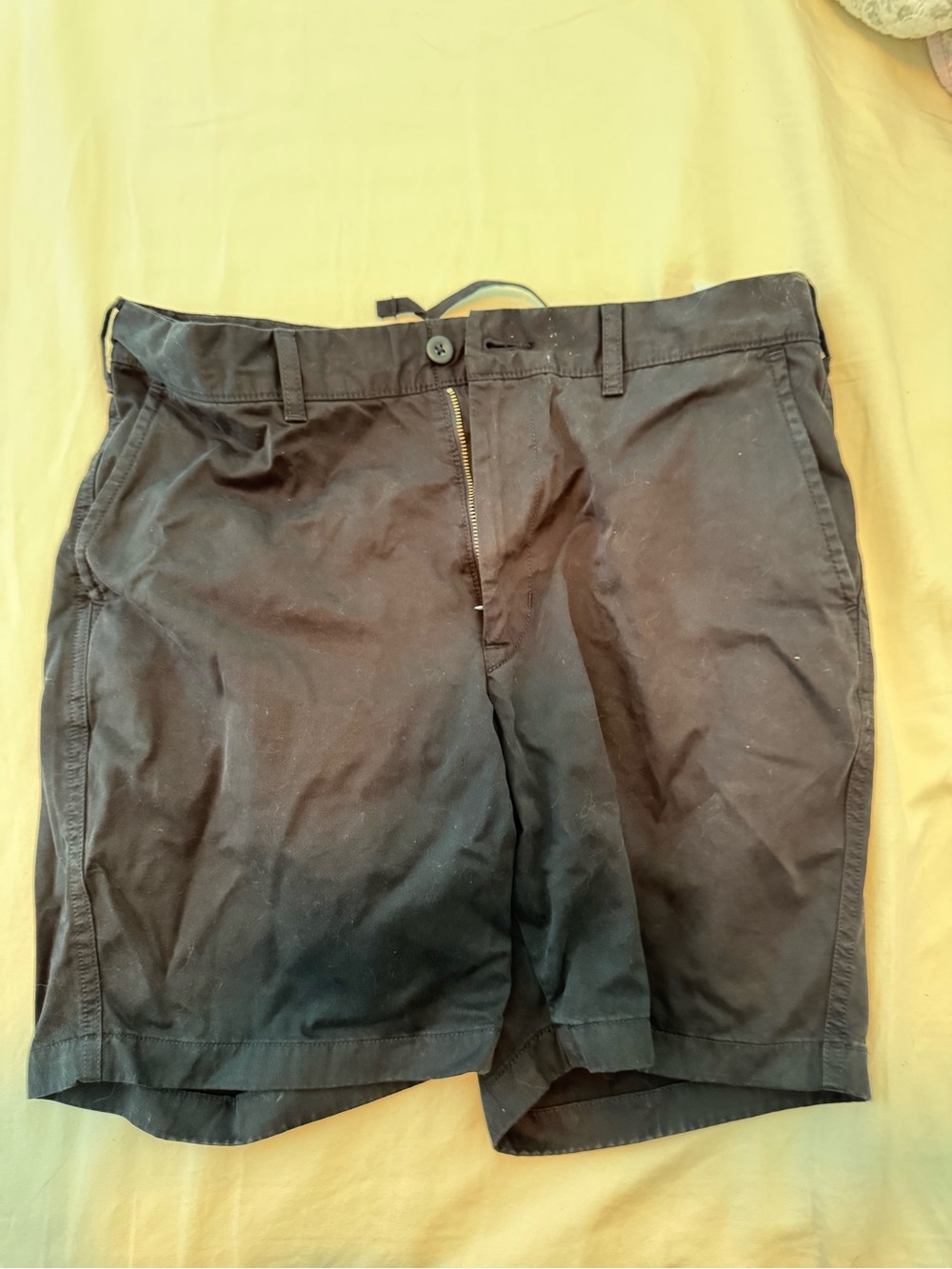 Uniqlo Men's Black Flat-Front Shorts